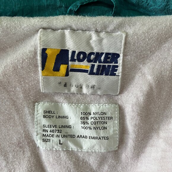 Locker Line Sz L Miami Dolphins Colorblock Windbreaker Embroidered Logo - Picture 8 of 8